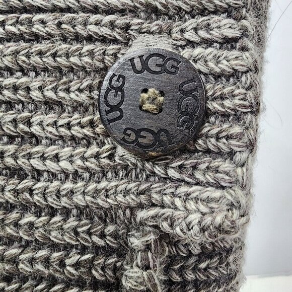 UGG Australia Boots Womens 5 Classic Cardy Tall Winter Boots 5819 Grey Fabric - Picture 3 of 13